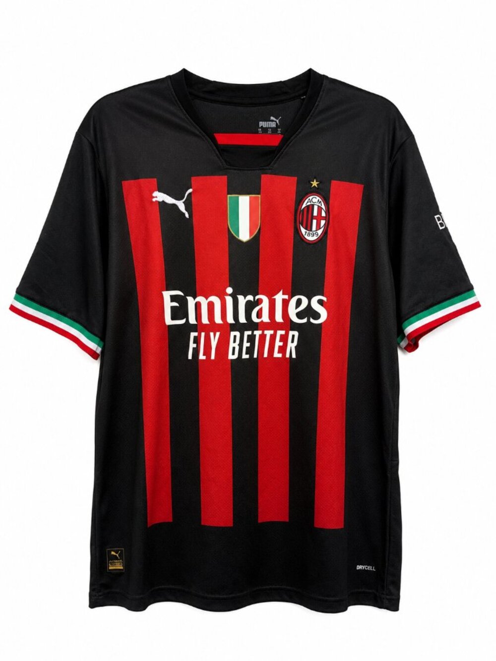 Puma AC Milan 2022/23 Home Jersey Men's 2XL Black Red Scudetto Serie A